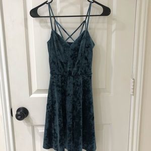 green velvet dress